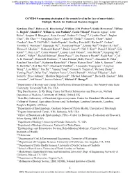 COVID-19 Reopening Strategies at the County Level in the Face of Uncertainty: Multiple Models for Outbreak Decision Support Katr