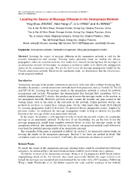 Locating the Source of Message Diffusion in the Anonymous Network Ying-Shou ZHONG1, Nan-Fang LI2, Li-Li YANG3 and Xu WANG4,* 1No