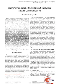 New Polyalphabetic Substitution Scheme for Secure Communication