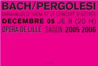 Notes De Programme |