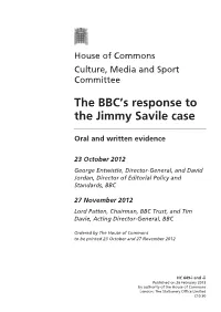 The BBC's Response to the Jimmy Savile Case