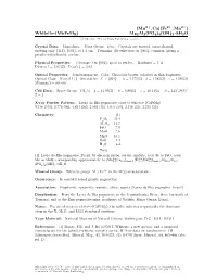 Whiteite-(Mnfemg) Mg2al2(PO4)4(OH)2 • 8H2O C 2001-2005 Mineral Data Publishing, Version 1