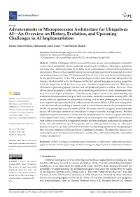 Advancements in Microprocessor Architecture for Ubiquitous AI—An Overview on History, Evolution, and Upcoming Challenges in AI Implementation