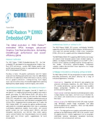 AMD Radeon ™ E8860 Embedded GPU