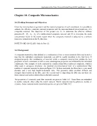 Chapter 10: Composite Micromechanics