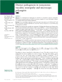 Distinct Pathogenesis in Nonsystemic Vasculitic Neuropathy and Microscopic Polyangiitis