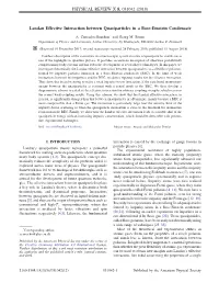Landau Effective Interaction Between Quasiparticles in a Bose-Einstein Condensate