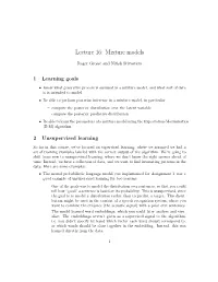 Lecture 16: Mixture Models