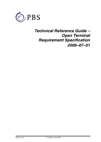 Open Terminal Requirement Specification 2006–07–01