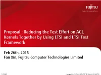 Reducing the Test Effort on AGL Kernels Together by Using LTSI and LTSI Test Framework