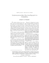 Technological Self-Help and Equality in Cyberspace