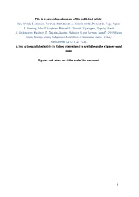 A Nationwide Review of Renal Biopsies in Indigenous Australians