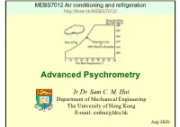 Advanced Psychrometry