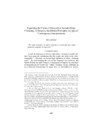 Expanding the Crime of Genocide to Include Ethnic Cleansing: a Return to Established Principles in Light of Contemporary Interpretations
