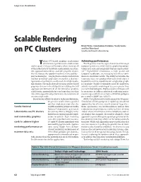 Scalable Rendering on PC Clusters
