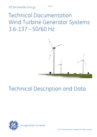 Technical Documentation Wind Turbine Generator Systems 3.6-137 - 50/60 Hz