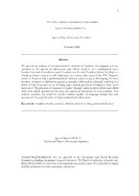 Was/Were?Variation: a Perspective from London [PDF 263KB]