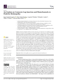 An Update on Connexin Gap Junction and Hemichannels in Diabetic Retinopathy