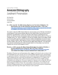 Annotated Bibliography Landmark Preservation