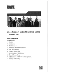 Cisco Products Quick Reference Guide December 2004