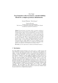 Deep Semantics in the Geosciences: Semantic Building Blocks for a Complete Geoscience Infrastructure