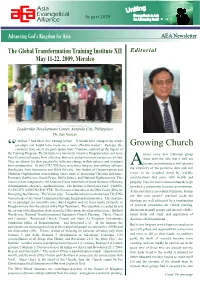 Growing Church “Comment from One of the Participants from 7 Nations, Summed up the Impact of the Training Program