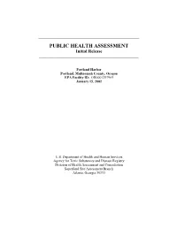 Initial Public Health Assessment