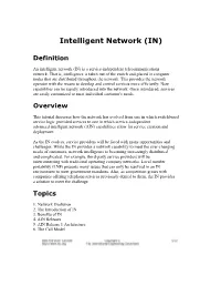 Intelligent Network (IN)