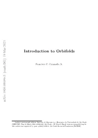 Introduction to Orbifolds