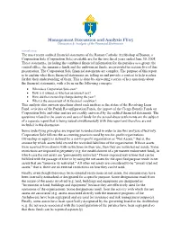 Management Discussion and Analysis FY05 Discussion & Analysis of the Financial Statements