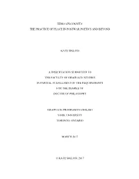 Terra (In)Cognita: the Practice of Place in Postwar Poetics and Beyond