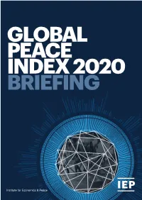 Global Peace Index 2020 Briefing