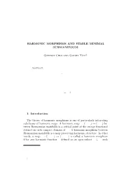 Harmonic Morphisms and Stable Minimal Submanifolds