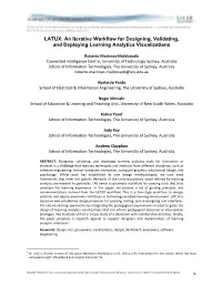 LATUX: an Iterative Workflow for Designing, Validating, and Deploying Learning Analytics Visualizations