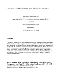Abstract Notes from the Iv 05, Information Visualization