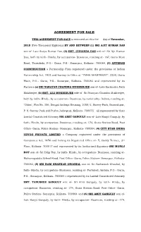 Agreement for Sale