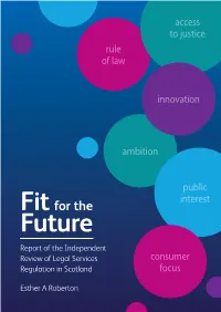 Ambition Access to Justice Rule of Law Innovation Public Interest Consumer