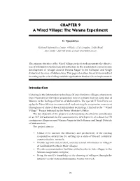 CHAPTER 9 a Wired Village: the Warana Experiment