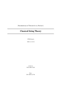 Classical String Theory