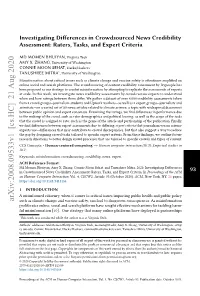 Investigating Differences in Crowdsourced News Credibility Assessment: Raters, Tasks, and Expert Criteria