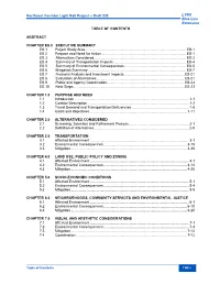 Northeast Corridor Light Rail Project – Draft EIS LYNX Blue Line Extension TABLE of CONTENTS