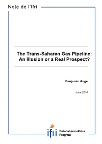 The Trans-Saharan Gas Pipeline: an Illusion Or a Real Prospect?