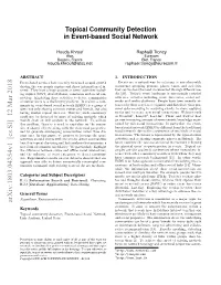 Topical Community Detection in Event-Based Social Network