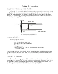 Training Eye Instructions