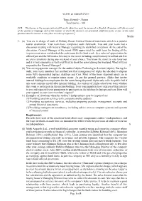 AUDIT & ASSURANCE Time Allowed