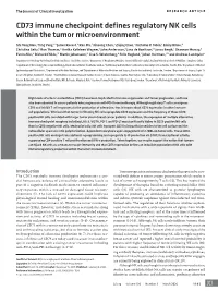 CD73 Immune Checkpoint Defines Regulatory NK Cells Within the Tumor Microenvironment