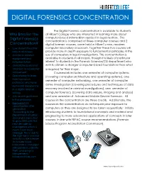 Digital Forensics Concentration
