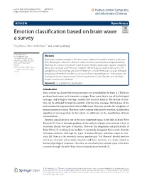 Emotion Classification Based on Brain Wave: a Survey