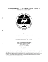 Hidden Lake Sockeye Enhancement Project Technical Review