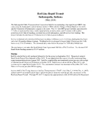 Indygo Red Line Rapid Transit Project Profile